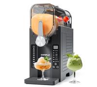Slushie Machine No Ice Needed, Slushy Machine for Home, CHIVALZ Frozen Drink Maker with 6 Preset Programs for Margaritas, Frappés, Milk Shake and More, LED Display, Self-Cleaning, AD03, Black