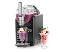 Slushie Machine, No Ice Needed Slushy Maker for Home, Real-Time Temp Display, Frozen Drink Maker with 6 Preset Programs for Ice Cream, Frappés, Milk Shake and More