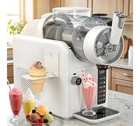 Slushie Machine & Soft Serve Ice Cream Machine, No Ice Needed, Self-Cleaning, 5 Presets for Soft Serve, Fro-zen Drink, Milk Shake, Margaritas, Frappés and More White
