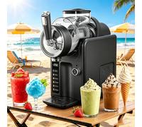 Slushie Machine, Soft Serve Ice Cream Maker with 5 Presets & LED Display, 2L Self-Cleaning Drink Maker with Adjustable Texture & Child Lock for Home & Party