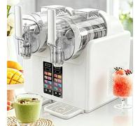 Slushie Maker 430W Dual Tank Machine for Home - Create Milkshakes, Margaritas, Coffee Drinks & Soft Serve with Adjustable Texture for Perfect Recipes