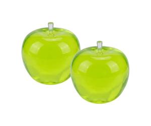 Slushy Apple Squishy Green 2 PCS Slushy Apple Squishy Fidget Toy Anxiety Relief,Squeeze Ball Stress Relief Squishies Soft Squeeze Sensory Ball Sensory Toys Funny Desk Decor (Green)