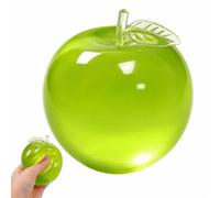 Slushy Apple Squishy, Green Apple Stress Ball, Slow Rising Fruit Squeeze, Translucent Jelly Apple Shape, Palm Size Fidget Item for Desk and Daily Use (green)