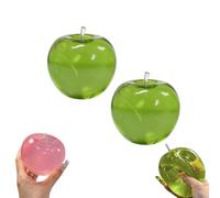 Slushy Apple Squishy, Stress Relief Green Fruit Toy, Squishyslow Rising Squishy, Funny Slow Rise Stress Relief Anxiety Fidget Sensory Ball, Stress Relief Toy (green 2pcs)