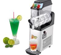 Slushy Machine, Commercial Stainless Steel Slushy Machine with 2 Tanks for Beverage Slushies, Cider Slushes, Ideal for Mobile Bar, Party, Restaurant
