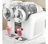 Slushy Machine For Home - 7-In-1 Freezing Drink & Ice Cream Maker, Dual Tank 2x2l No Ice Needed, Auto Cleaning, Touchscreen, Rapid Cooling - Perfect For Commercial,Restaurants,Parties WhiteA