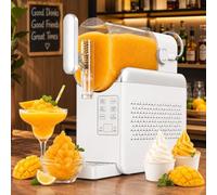 Slushy Machine for Home, Ice Free 1.8L Chilled Beverage Maker with Intelligent Control, One Touch Clean Design for Milkshake Fruit Drink Making Black