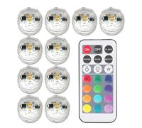 Slushy Machine LED Light, 10x Ice Cream Device Lights, 4 Modes Waterproof Lamp with Remote Control, Ideal for Bar, Cafe, Kitchen, Adult, Buffet, Decoration 1.18x0.86 Inch
