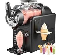Slushy Machine/Soft Ice Cream Machine, 75 oz Fro-zen Drink Maker, 5 Preset Modes, Auto-Cleaning, No Ice Needed, for Milkshakes, Margarita Slushies & Fro-zen Beverages Black
