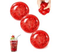 Slushy Watermelon Squishy Soft Watermelon Fruit Stress Ball Slush Stress Ball Calming Slow Rising Sensory Fidget Toy Stress Relief Squeeze Toys for Adults(3pcs)