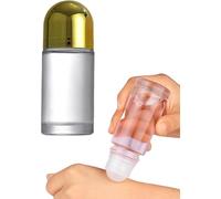 Sluswallow 50ml Glass Essential Oil Roller Bottles, Empty Roller Bottles with Plastic Ball Leak-Proof Ball with Lid For Essential Oils Perfume Cosmetics, Refillable Cosmetic
