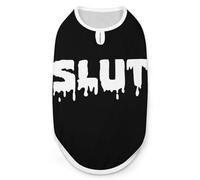 Slut Dripping Funny Dog Shirts Pet Sleeveless Clothes Puppy Cat T-shirts for Small to Large