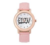 Slut Dripping Women's Wrist Watch Fashion Alloy Quartz Watch with Strap Easy to Read