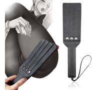Slut Spanking Paddle Sex Play Faux Leather Paddle Whips Racket Sex Play Whip Leather Spank Paddle Whip Erotic Flogger SM Sex Toys for Couples Flirt Play Fetish Cosplay