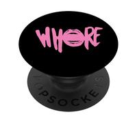 Slut Whore Vintage Woman Sexy Adult T-Shirt Humour Funny PopSockets Adhesive PopGrip
