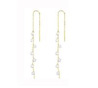 SLUYNZ 925 Sterling Silver Sparkling CZ Dangle Earrings Chain for Women Elegant Drop Earrings Long Threader Earrings Tassel