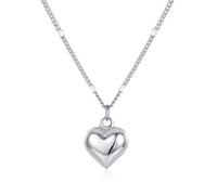 SLUYNZ Solid 925 Sterling Silver Tiny Love Necklace for Women Teens Girls Small Sweet Heart Necklac (A-Silver)
