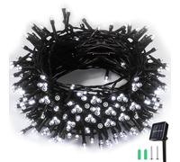 SLWOO Solar Lights Outdoor Garden - 20M/65ft 200 LED String Lights Waterproof, 2 Modes, Solar Powered Fairy Lights Indoor Outdoor for Garden, Patio, Yard, Tree, Festival, Party (White)
