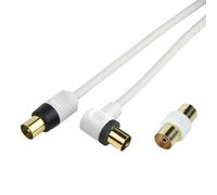 Slx Angled White Gold-Plated Coaxial Cable, 1.5M