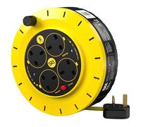 SLx Extension Lead 5m 4 Socket Extension Reel Heavy Duty Extension Cable Thermal Cut Out Extension Lead for Garden Lawn Mower Office 13A Fused UK Plug