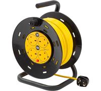SLx Outdoor Extension Lead, 30m, 4 Socket Extension Reel, Heavy Duty Extension Cable, Thermal Cut Out, Extension Lead for Garden lawn