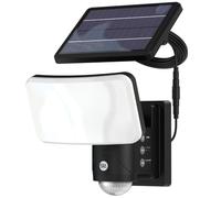 SLx Outdoor Security Light Solar Powered with PIR Motion Sensor, 1800 Lumen LED Floodlight, IP65 Weatherproof, 240° Auto Tracking Robotic Sensor Black