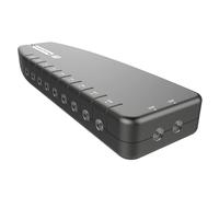 SLx TV Signal Booster Aerial Amplifier, 8 Way Signal Distribution Amplifier with Coax Connections, 4G & 5G Filtering, Indoor TV Aerial, HD & 4K TV/FM