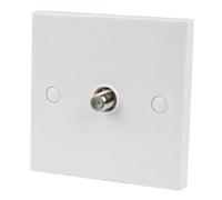 Slx White 1 Gang Gloss Plastic Outlet Plate White