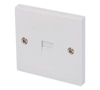 Slx White 1 Gang Master Telephone Socket 85mm