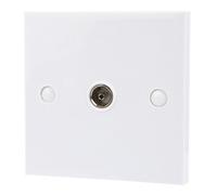 Slx White 1 Gang Plastic Coaxial Outlet White