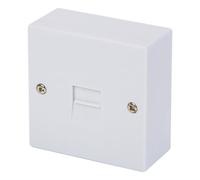 Slx White 1 Gang Telephone Socket 68mm