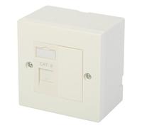 Slx White Cat 6 2 Gang Single Outlet Kit