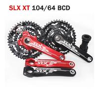 SLX XT Crank MTB Chainring 104BCD Triple Speed Mountain Bike Crankset For Shimano 9/10 Speed Bike acket for Shimano Bicycle Part Crank-BB Black