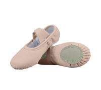 Slxbear Girls Casual Dance Shoes No-Tie Anti-Slip Soft Sole Flats Shoes | Solid Color,Lightweight,Crisscross Elastic Strap,Comfortable,Breathable,Ballet,Practice,Performance,Stage, UK Size 8-2.5