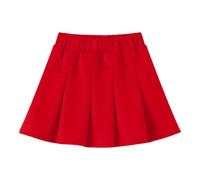 Slxbear Girls Pleated Skirt Kids Summer Elastic High Waist Solid Color School Casual A-line Classic Comfy Uniform Mini Skirt Lightweight Breathable Tennis Golf Skirt Short Dress 2-15 Years