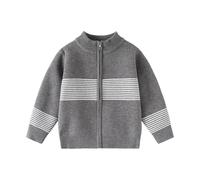 Slxbear Girls Sweater Knitwear Long Sleeve Button Cardigan Comfy Boho Vintage Graphic Print Lightweight Warm Autumn Outwear Everyday Wear School Streetwear #04Gray 7-8 Years