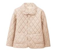 Slxbear Khaki Quilted Jackets for Women Lightweight Diamond Quilted Jacket Fleece Lined Sweaters Button Down Faux Fur Outerwear with Pockets Warm Padded Coat Puffer Coats 3XL