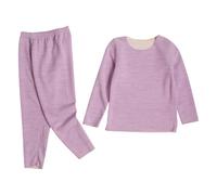 Slxbear Kids Base Layer Set 2 Piece Soft Thermal Underwear Winter Very Warm Long Johns Multiple Colors for Girls Boys Value Casual Homewear A Coffee 1-2 Years