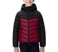 Slxbear Winter Puffer Jackets Boys Girls Down Coats Padded Warm Bubble Outerwear with Hood Color Block Hooded Everyday Wear Comfy Thermal Coats Lightweight Packable Coat Size 8-17 Years