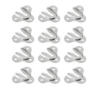 SLXLYH 12 Pack Flush Mount Brackets Secure & Stylish Wall Fixings Stainless Steel Flush Mount Brackets for Headboard(B)