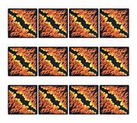 SLXLYH 12pcs Flame Printing Squared Handkerchief Light Weight Headscarf Skull Pattern for Sports and Daily Wear(Style 4)