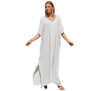 SLXLYH Beach Kaftan Dress Women Beach Coverup Kaftan Dress Short Sleeve Swimsuit Coverup Vacation Clothing