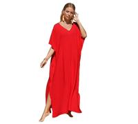 SLXLYH Beach Kaftan Dress Women Beach Coverup Kaftan Dress Short Sleeve Swimsuit Coverup Vacation Clothing