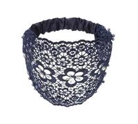 SLXLYH Beadwork Flower Hair Hoop for Women Elegant Flapper Costume Headband Nonslip Fascinator Hairband for Masquerades Event(Navy Blue)