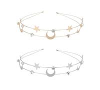 SLXLYH Blingbling Star Crystal Headband for Women Evening Party Theme Event Gathering Accessories Hairhoop Party Wear 2Pcs