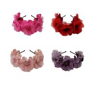 SLXLYH Daisies Flower Headbands Women Bridal Wedding Hair Hoop Simulation Rose Hairhoop for Daily Wear and Special Occasion(8)