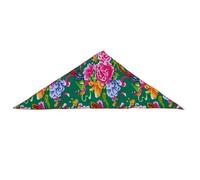 SLXLYH Delicate Northeast Flower Turban Girls Taking Photo Hair Scarf Ethnic Headband for Women Traveling Hair Accessory(Small Green Peony Tr)