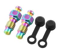 SLXLYH Disc Brake Exhaust Bolts Motorcycle Brake Caliper Bleed Screw With Caps Bleeding Bleed Nipple Screw Enduring Bicycles Disc