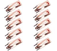 SLXLYH Double Grip Hair Clip Metal Press Side Barrette for Women Various Hairstyle Hair Accessories for Daily Wear and Salon Us(Rose Gold,10)