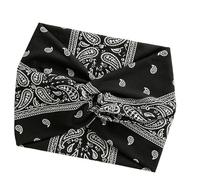 SLXLYH Elastic Leopards Print Head Scarf Everyday Fashionable Headscarf Elegant Headbands Fashion Hair Accessories(4 black perris patte)